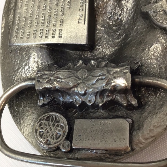 Belt buckle Siskiyou vintage The Eagle and the Hawk John Denver lyrics 1988 - Picture 8 of 9